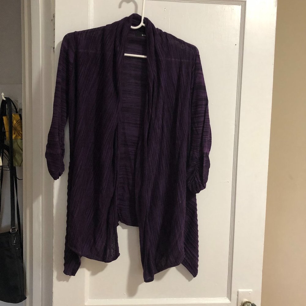 Purple cardigan